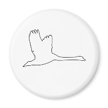 Swan in Flight Fridge Magnet