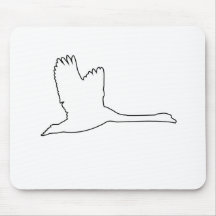 Swan in Flight Mouse Pad