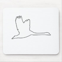 Swan in Flight Mouse Pad