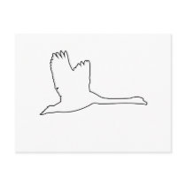 Swan in Flight Postcard