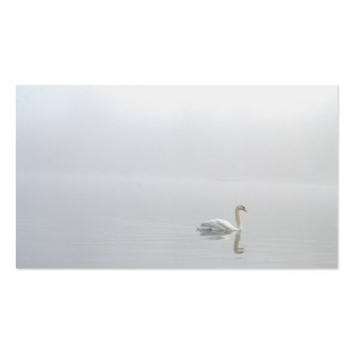 Swan in the Mist Business Card Templates (front side)