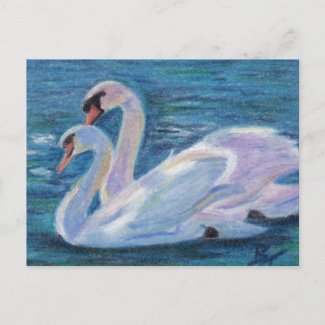 Swan Lake aceo Postcard postcard