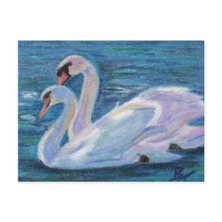 Swan Lake aceo Postcard postcard