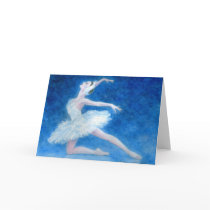 Swan Lake Ballet Greeting Card