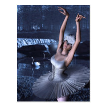 Swan Lake - Odette and Swans Post Card