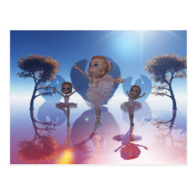 Swan Lake Post Card - Cute Ballet Dancers