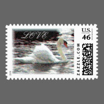Swan "LOVE" postage by DebraThackston Swan "LOVE" postage