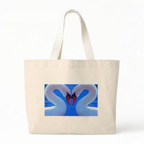 Swan Love, Romantic Heart Shaped Necks bags