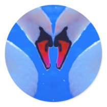 Swan Love, Romantic Heart Shaped Necks stickers by beverlytazangel Swan Love, Romantic Heart Shaped Necks stickers