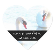Swan Pair Wedding Sticker stickers