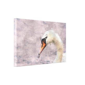 Swan Profile Wrapped Canvas wrappedcanvas