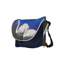 Swan Reflections Messenger Bag