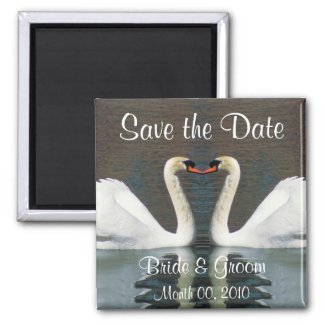 Swan Save the Date magnets magnet