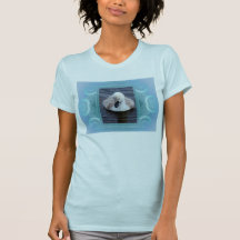Swan signet in blue ladies shirt