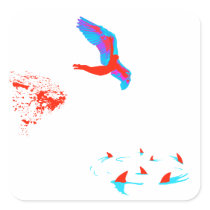 swan song square sticker