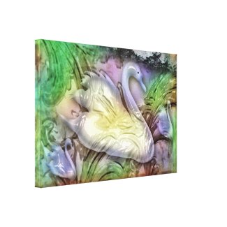 Swan Stretched Canvas Print