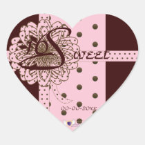 Swan Sweet Sixteen Gifted Heart Sticker -Cust. stickers