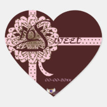 Swan Sweet Sixteen Gifted Heart Sticker -Cust. stickers