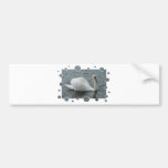 Swan swimming with bubbles frame bumper sticker