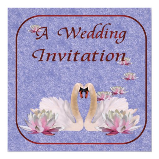 Swan Wedding Invitation