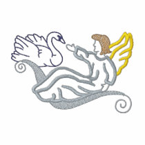 Swan with angel embroidered shirts