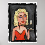 Swanky Blonde w/ Champagnne - print