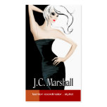 Swanky Glam Fashion Stylist Coordinator Designer Business Card Template