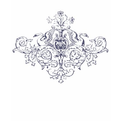 Swans and Scrolls T Shirt by litabug