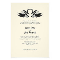 Swans Formal Wedding Invitation