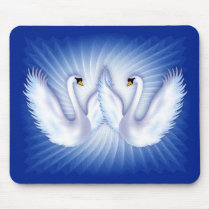 Swans In Love mousepads by Lidusik Swans In Love mousepads