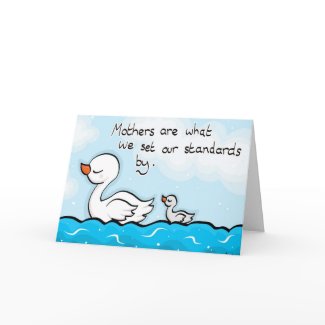 Swan's Mothers day card zazzle_card