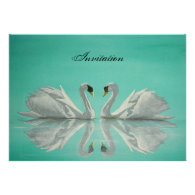 Swans Personalized Invitations