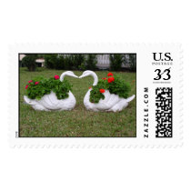 Swans postage stamp by grammasue319 Swans postage stamp