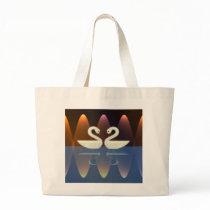 Swans Reflections-BeachBag by Keynew Swans Reflections-BeachBag