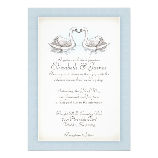 Swans Wedding Invitations