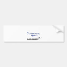 Swansea Massachusetts City Classic Bumper Stickers