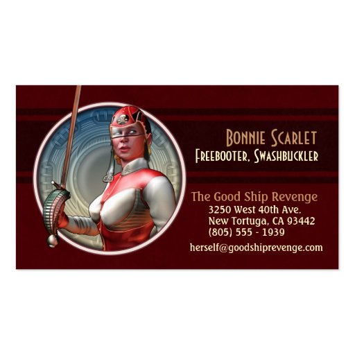 Swashbuckling in Space Business Cards (front side)