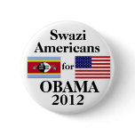 Swazi Americans for Obama Button