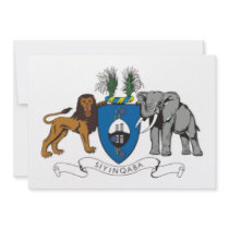 Swaziland Coat of Arms Personalized Invitations