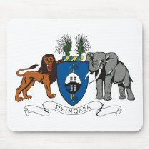 Swaziland Coat of Arms Mousepad by FlagTshirts Swaziland Coat of Arms Mousepad
