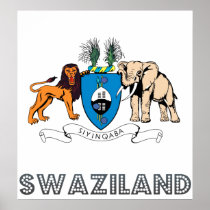 Swaziland Coat of Arms Poster