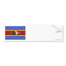 Swaziland Flag bumper stickers