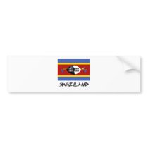 Swaziland Flag bumper stickers
