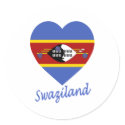 Swaziland Flag Heart stickers by Vexillophile Swaziland Flag Heart stickers
