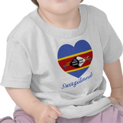 Swaziland Flag Heart Tshirts by Vexillophile