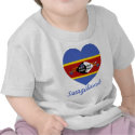 Swaziland Flag Heart t-shirts by Vexillophile Swaziland Flag Heart t-shirts