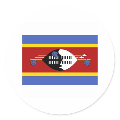 Swaziland FLAG International Round Stickers by flagshirt