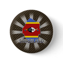 Swaziland Flag Map 2.0 Pinback Button