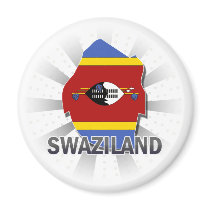 Swaziland Flag Map 2.0 Fridge Magnet