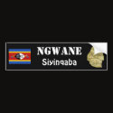 Swaziland Flag Map Bumper Sticker